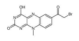 7-(2-bromoacetyl)-10-methylbenzo[g]pteridine-2,4-dione结构式