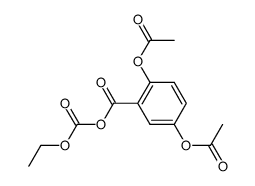 2,5-diacetoxybenzoic (ethyl carbonic) anhydride Structure