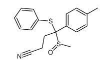 4-(methylsulfinyl)-4-(phenylthio)-4-(p-tolyl)butanenitrile Structure