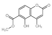 2H-1-Benzopyran-6-carboxylicacid, 5-hydroxy-4-methyl-2-oxo-, methyl ester Structure