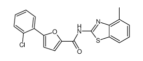 5-(2-chlorophenyl)-N-(4-methyl-1,3-benzothiazol-2-yl)furan-2-carboxamide结构式