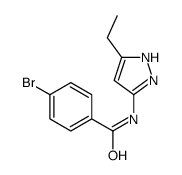 4-bromo-N-(5-ethyl-1H-pyrazol-3-yl)benzamide结构式