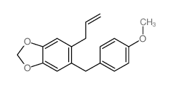 5-[(4-methoxyphenyl)methyl]-6-prop-2-enyl-benzo[1,3]dioxole结构式