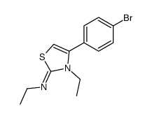 4-(4-bromophenyl)-N,3-diethyl-1,3-thiazol-2-imine结构式