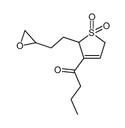 1-[2,5-dihydro-2-(2-oxiranylethyl)-3-thienyl]-1-butanone S,S-dioxide Structure