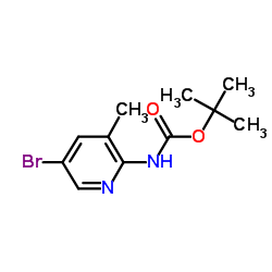 tert-Butyl (5-bromo-3-methylpyridin-2-yl)carbamate picture