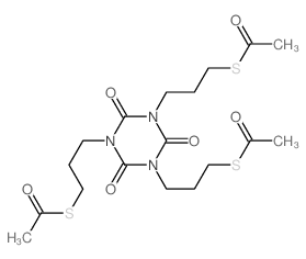 Ethanethioic acid,S,S',S''-[(2,4,6-trioxo-1,3,5-triazine-1,3,5(2H,4H,6H)-triyl)tri-3,1-propanediyl]ester (9CI) structure