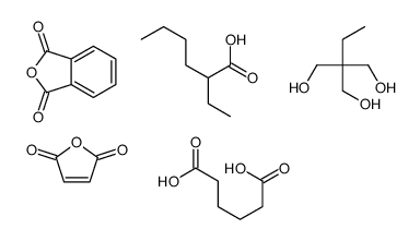 2-benzofuran-1,3-dione,2-ethylhexanoic acid,2-ethyl-2-(hydroxymethyl)propane-1,3-diol,furan-2,5-dione,hexanedioic acid Structure