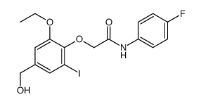 2-[2-ETHOXY-4-(HYDROXYMETHYL)-6-IODOPHENOXY]-N-(4-FLUOROPHENYL)-ACETAMIDE Structure