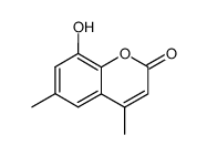 8-hydroxy-4,6-dimethylcoumarin结构式