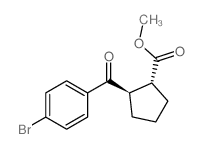 (1R,2R)-METHYL 2-(4-BROMOBENZOYL)CYCLOPENTANECARBOXYLATE structure