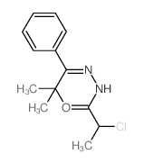 Propanoic acid,2-chloro-, 2-(2,2-dimethyl-1-phenylpropylidene)hydrazide结构式