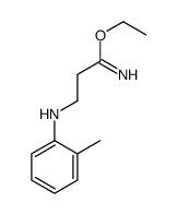 Propionimidic acid, 3-o-toluidino-, ethyl ester (8CI)结构式