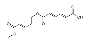 (2E,4E)-6-[(Z)-5-methoxy-3-methyl-5-oxopent-3-enoxy]-6-oxohexa-2,4-dienoic acid结构式
