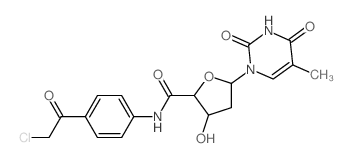 N-[4-(2-chloroacetyl)phenyl]-3-hydroxy-5-(5-methyl-2,4-dioxo-pyrimidin-1-yl)oxolane-2-carboxamide picture