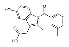 2-[5-hydroxy-2-methyl-1-(3-methylbenzoyl)indol-3-yl]acetic acid结构式