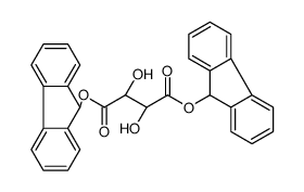 bis(9H-fluoren-9-yl) (2R,3R)-2,3-dihydroxybutanedioate结构式