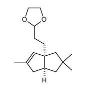 2-<2-(2,3,6,6a-tetrahydro-2,2,5-trimethyl-3a(1H)-pentalenyl)ethyl>-1,3-dioxolane结构式