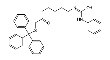 1-(6-oxo-7-tritylsulfanylheptyl)-3-phenylurea Structure