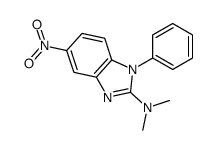 N,N-dimethyl-5-nitro-1-phenylbenzimidazol-2-amine结构式