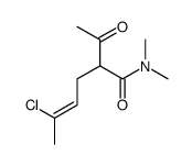 2-acetyl-5-chloro-N,N-dimethylhex-4-enamide Structure