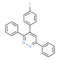 PYRIDAZINE, 4-(4-FLUOROPHENYL)-3,6-DIPHENYL- structure