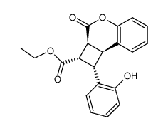 2-ethoxycarbonyl-1-(2-hydroxyphenyl)-1-α,2α,2aβ,8bβ-tetrahydro-3H-cyclobuta-[c]-chromen-3-one Structure