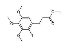 3-(2-iodo-3,4,5-trimethoxy-phenyl)-propionic acid methyl ester Structure