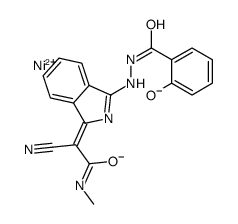[[3-[1-cyano-2-(methylamino)-2-oxoethylidene]-2,3-dihydro-1H-isoindol-1-ylidene](salicylic)hydrazidato(2-)]nickel结构式
