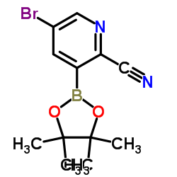 5-溴-3-(4,4,5,5-四甲基-1,3,2-二噁硼烷-2-基)-2-吡啶甲腈图片