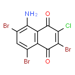 1,4-Naphthoquinone,5-amino-2,6,8-tribromo-3-chloro- (5CI) structure