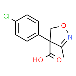 4-Isoxazolecarboxylic acid,4-(4-chlorophenyl)-4,5-dihydro-3-methyl-,(-)- Structure