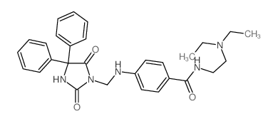 N-(2-diethylaminoethyl)-4-[(2,5-dioxo-4,4-diphenyl-imidazolidin-1-yl)methylamino]benzamide picture