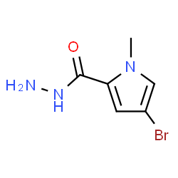 4-Bromo-1-methyl-1H-pyrrole-2-carbohydrazide结构式