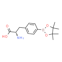 (S)-2-氨基-3-(4-(4,4,5,5-四甲基-1,3,2-二氧硼杂环戊烷-2-基)苯基)丙酸结构式