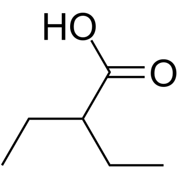 2-Ethylbutanoic acid structure