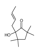 2-((E)-But-2-enyl)-2-hydroxy-3,3,5,5-tetramethyl-cyclopentanone Structure