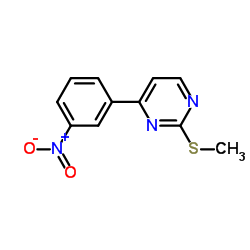 4-(3-硝基苯基)- 2-甲硫基嘧啶结构式