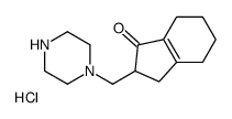 2-(piperazin-1-ylmethyl)-2,3,4,5,6,7-hexahydroinden-1-one,hydrochloride结构式