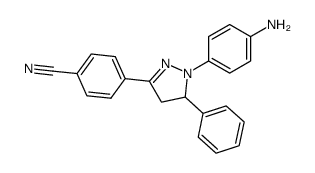 4-[1-(4-Amino-phenyl)-5-phenyl-4,5-dihydro-1H-pyrazol-3-yl]-benzonitrile结构式
