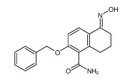 2-Benzyloxy-5-[(E)-hydroxyimino]-5,6,7,8-tetrahydro-naphthalene-1-carboxylic acid amide结构式