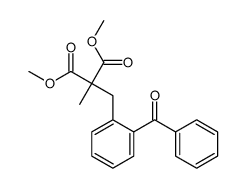 dimethyl 2-[(2-benzoylphenyl)methyl]-2-methylpropanedioate Structure