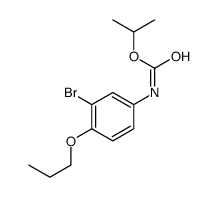 propan-2-yl N-(3-bromo-4-propoxyphenyl)carbamate结构式