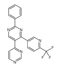 2-PHENYL-5-(PYRIMIDIN-4-YL)-4-(6-(TRIFLUOROMETHYL)PYRIDIN-3-YL)PYRIMIDINE structure