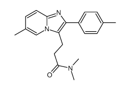 N,N-dimethyl-3-[6-methyl-2-(4-methylphenyl)imidazo[1,2-a]pyridin-3-yl]propanamide结构式
