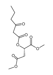 (1'S)-1',2'-bis(methoxycarbonyl)ethyl 3-oxohexanoate结构式