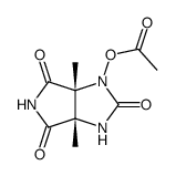 (3aRS,6aSR)-1-acetoxy-1,3,3a,6a-tetrahydro-3a,6a-dimethyl-5H-pyrrolo<3,4-d>imidazole-2,4-dione Structure