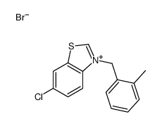 6-chloro-3-[(2-methylphenyl)methyl]-1,3-benzothiazol-3-ium,bromide Structure