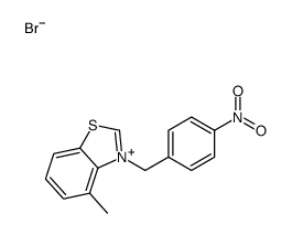 4-methyl-3-[(4-nitrophenyl)methyl]-1,3-benzothiazol-3-ium,bromide Structure