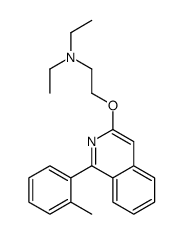 N,N-diethyl-2-[1-(2-methylphenyl)isoquinolin-3-yl]oxyethanamine结构式